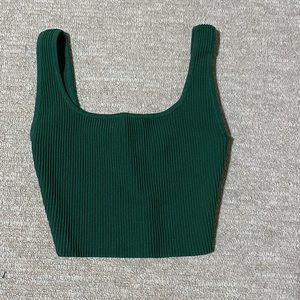 Babaton sculpt neck cropped tank